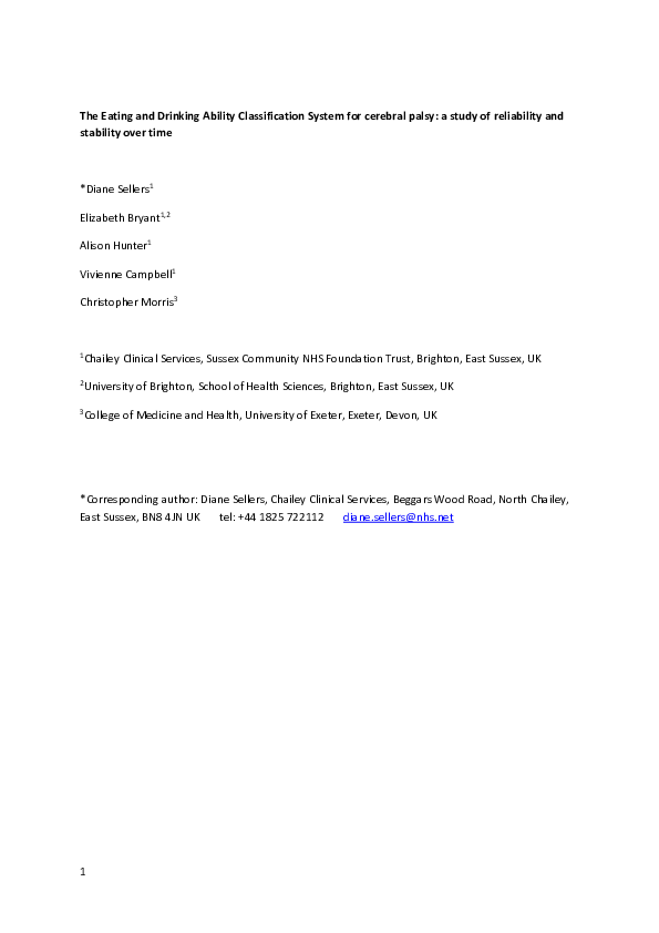 (PDF) The eating and drinking ability classification system for