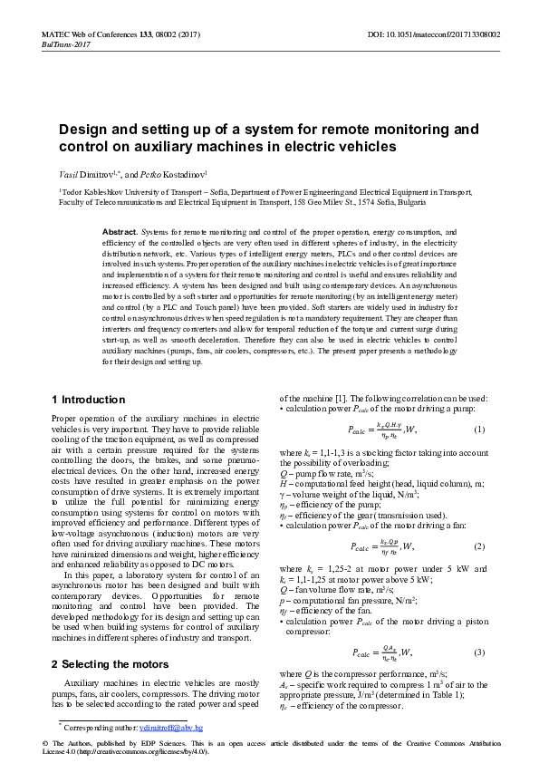 (PDF) Design and setting up of a system for remote monitoring and ...