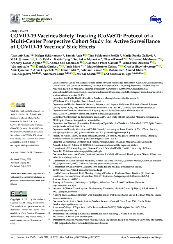 (PDF) COVID-19 Vaccines Safety Tracking (CoVaST): Protocol of a Multi ...