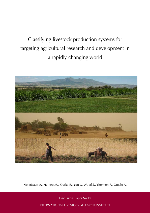 (PDF) Classifying livestock production systems for targeting ...