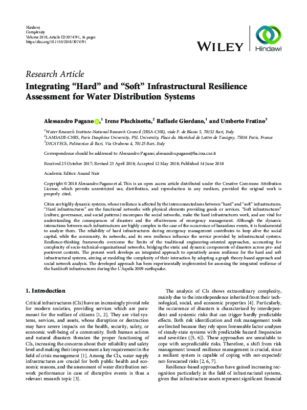 (PDF) Integrating “Hard” and “Soft” Infrastructural Resilience ...