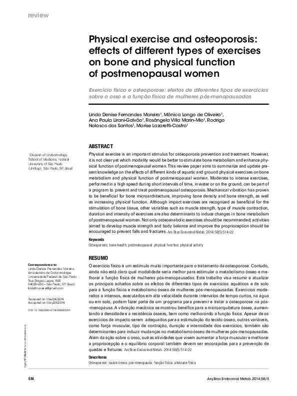 (PDF) Physical exercise and osteoporosis: effects of different types of ...