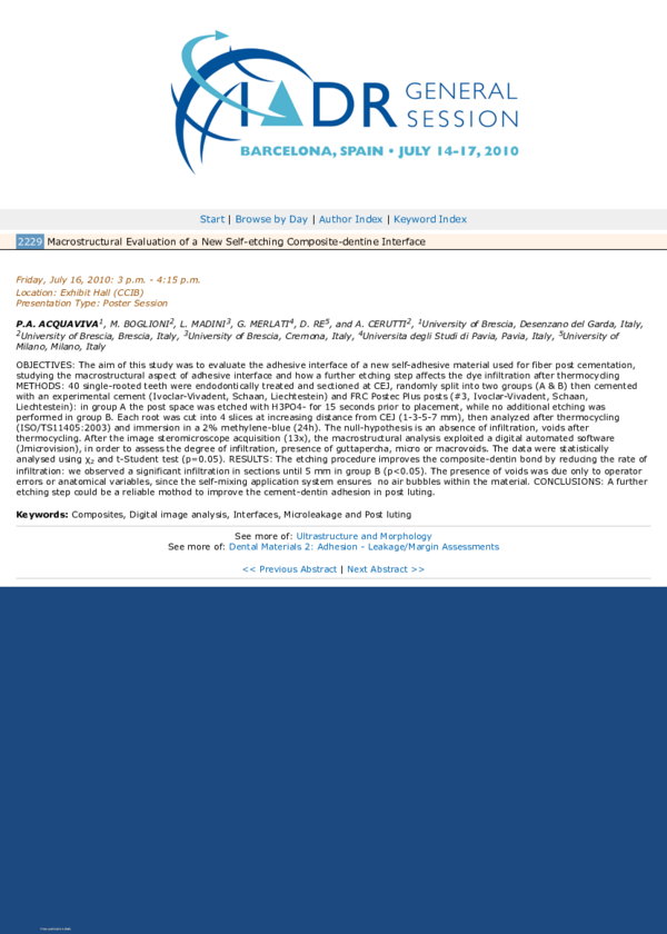 (PDF) Macrostructural evaluation of a new selfetching composite