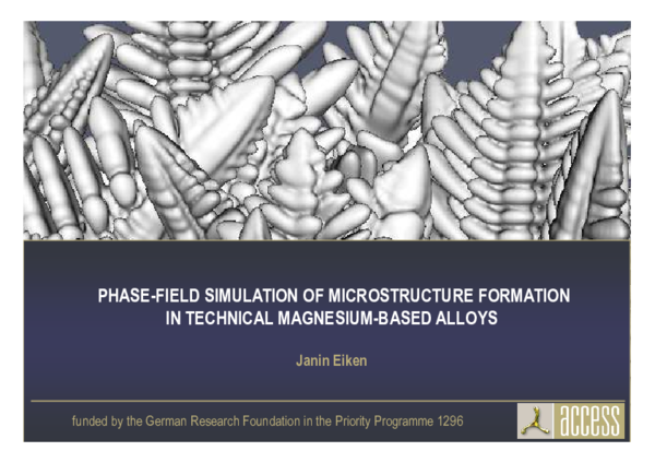 (PDF) Eiken presentation: Phase-field simulation of microstructure ...