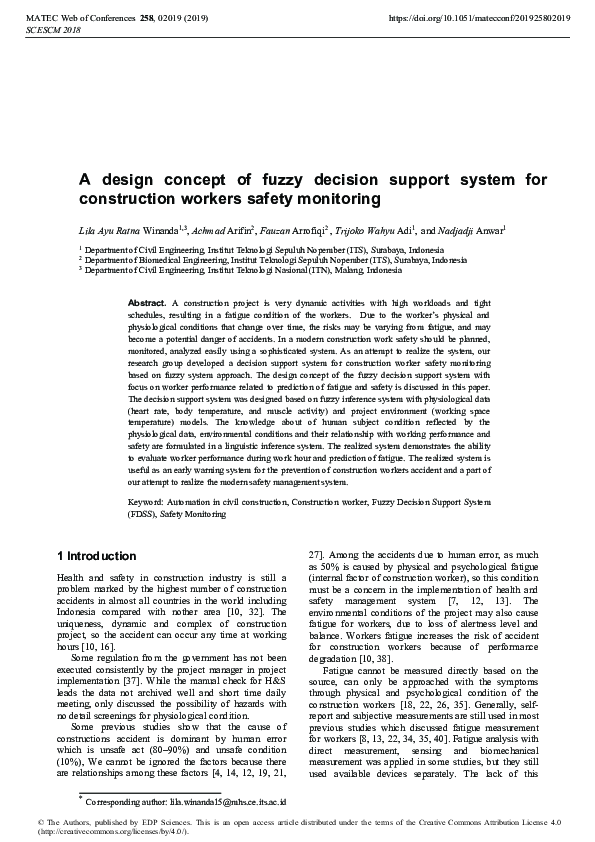 (PDF) A design concept of fuzzy decision support system for ...