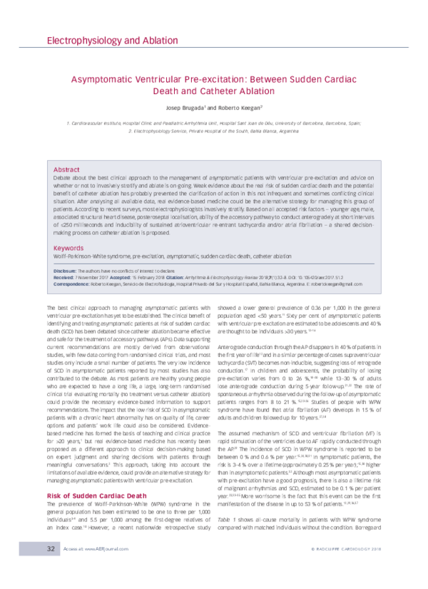 (PDF) Asymptomatic Ventricular Preexcitation Between Sudden Cardiac