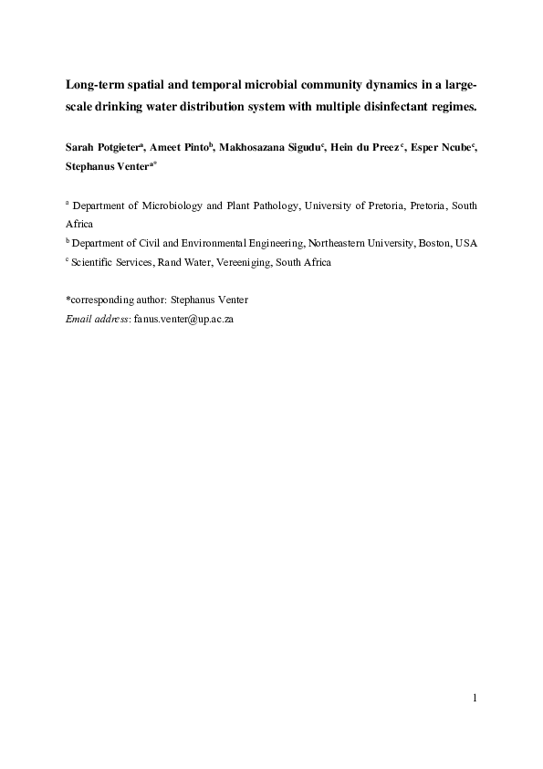 (PDF) Long-term spatial and temporal microbial community dynamics in a ...
