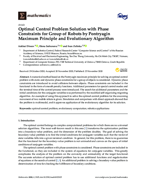 (PDF) Optimal Control Problem Solution with Phase Constraints for Group ...