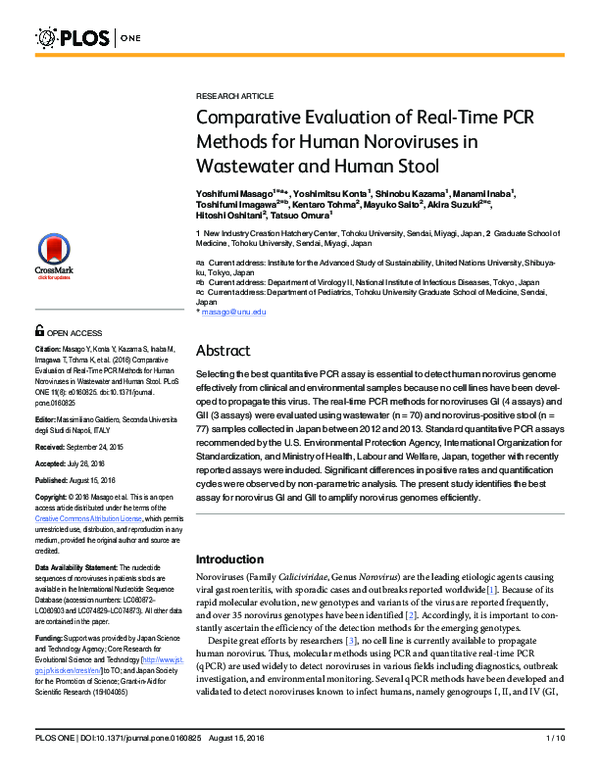 (PDF) Comparative Evaluation of Real-Time PCR Methods for Human ...