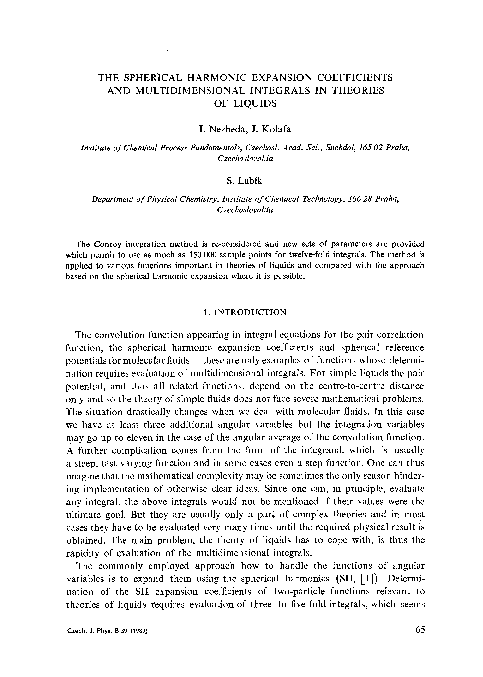 (PDF) The spherical harmonic expansion coefficients and ...