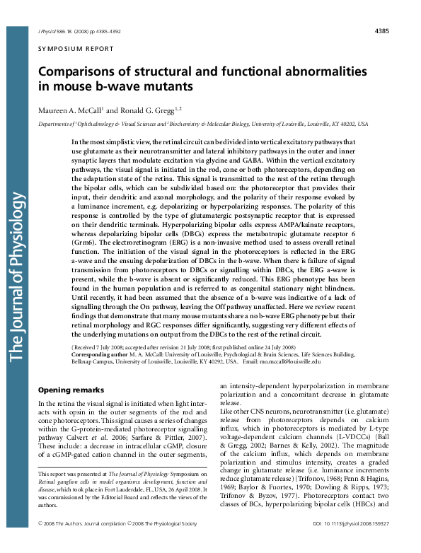 (PDF) Comparisons of structural and functional abnormalities in mouse b ...