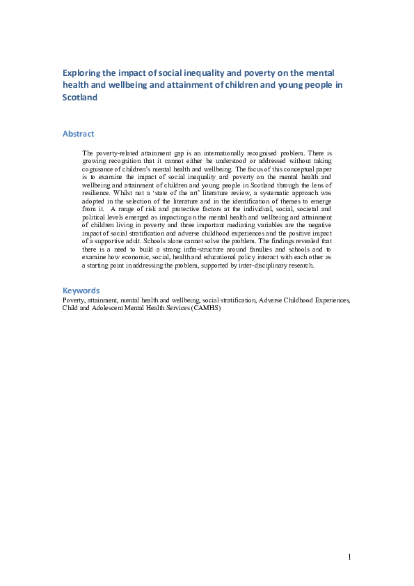 (PDF) Exploring the impact of social inequality and poverty on the ...