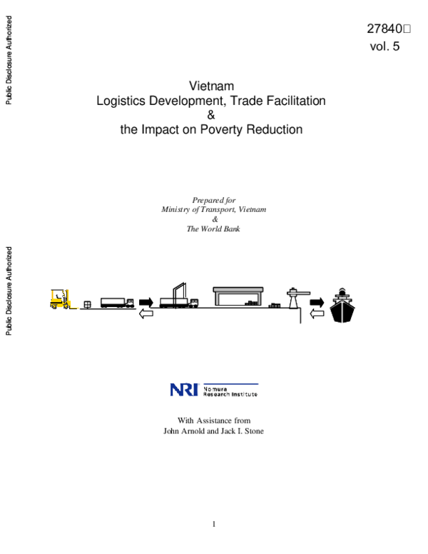 (PDF) Vietnam : logistics development, trade facilitation, and the ...