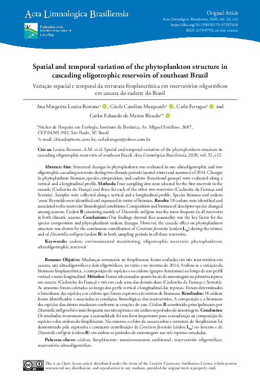 (PDF) Spatial and temporal variation of the phytoplankton structure in ...
