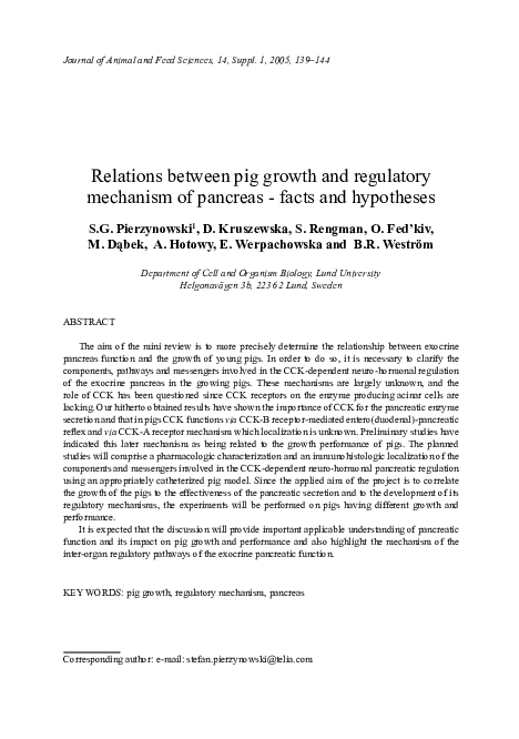 (PDF) Relations between pig growth and regulatory mechanism of pancreas ...