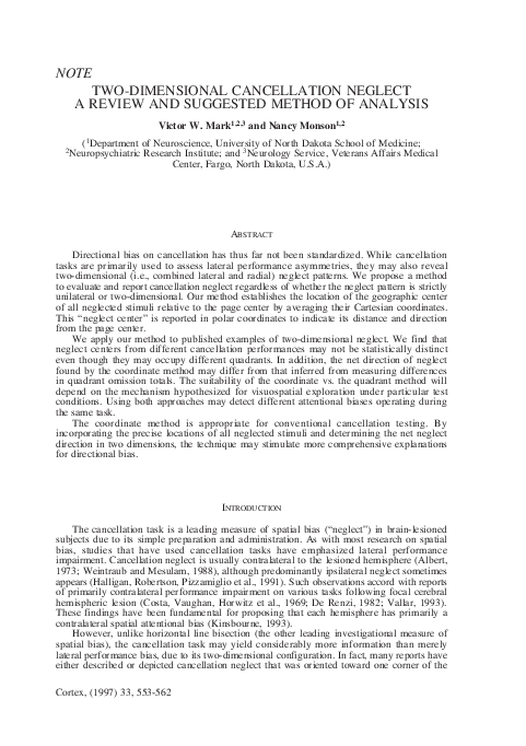 (PDF) Two-Dimensional Cancellation Neglect a Review and Suggested ...