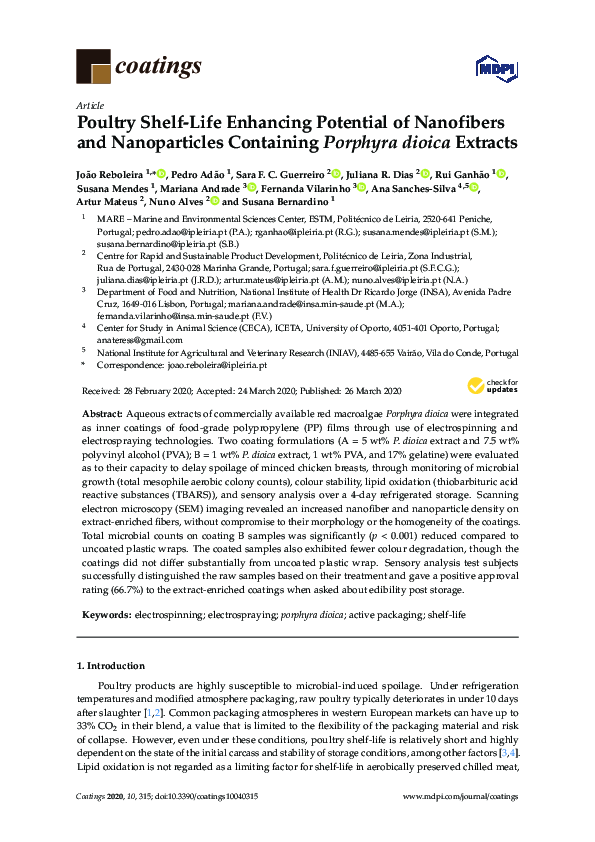 (PDF) Poultry ShelfLife Enhancing Potential of Nanofibers and