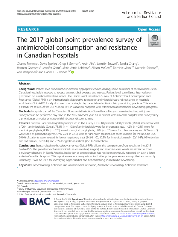 (PDF) The 2017 global point prevalence survey of antimicrobial ...