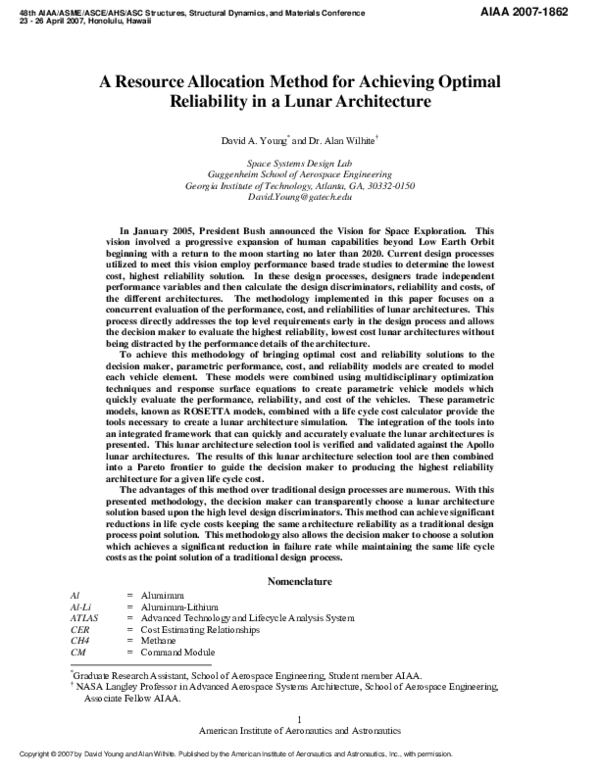 (PDF) A Resource Allocation Method for Achieving Optimal Reliability in ...