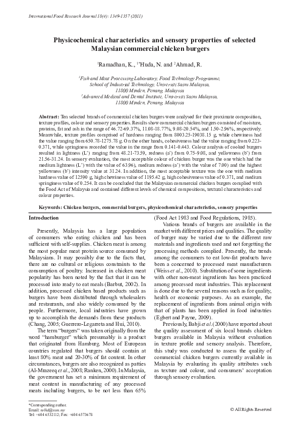 (PDF) Physicochemical characteristics and sensory profile of honey ...