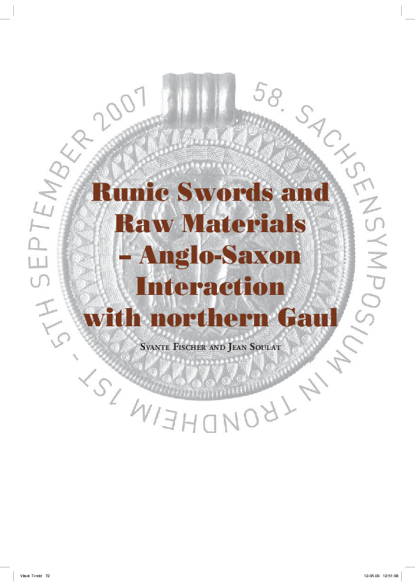 (PDF) 'Runic Swords and Raw Materials – Anglo-Saxon Interaction with ...