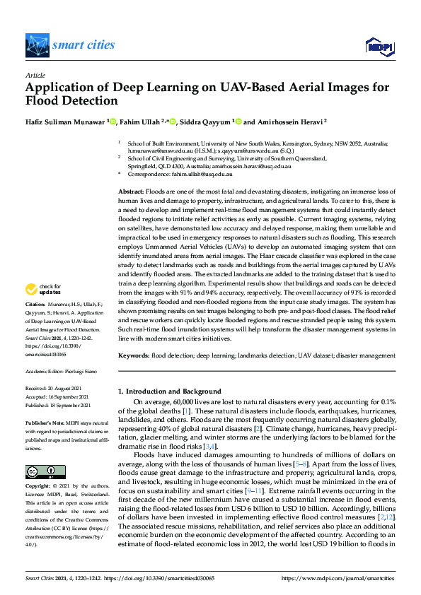 (PDF) Application of Deep Learning on UAV-Based Aerial Images for Flood ...