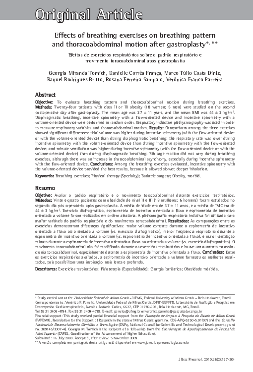 (PDF) Effects of breathing exercises on breathing pattern and ...