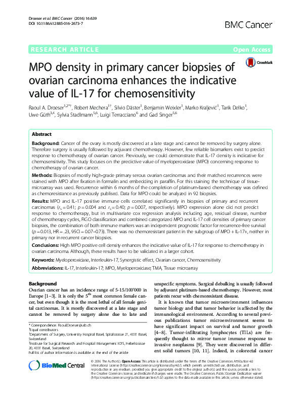 (PDF) MPO density in primary cancer biopsies of ovarian carcinoma ...