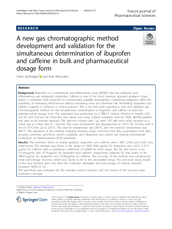 (PDF) A new gas chromatographic method development and validation for ...