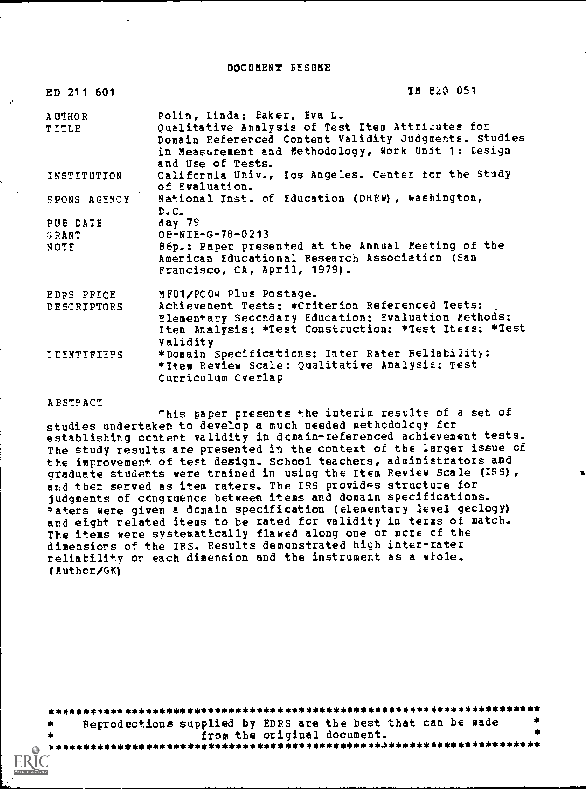 (PDF) Qualitative Analysis of Test Item Attributes for Domain ...