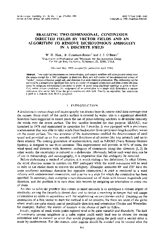 (PDF) Realizing two-dimensional, continuous directed fields by vector ...