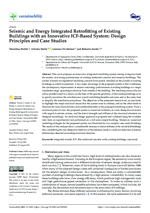 (PDF) Seismic and Energy Integrated Retrofitting of Existing Buildings ...