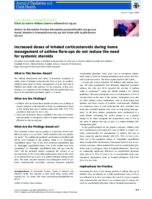 (PDF) Increased doses of inhaled corticosteroids during home management ...