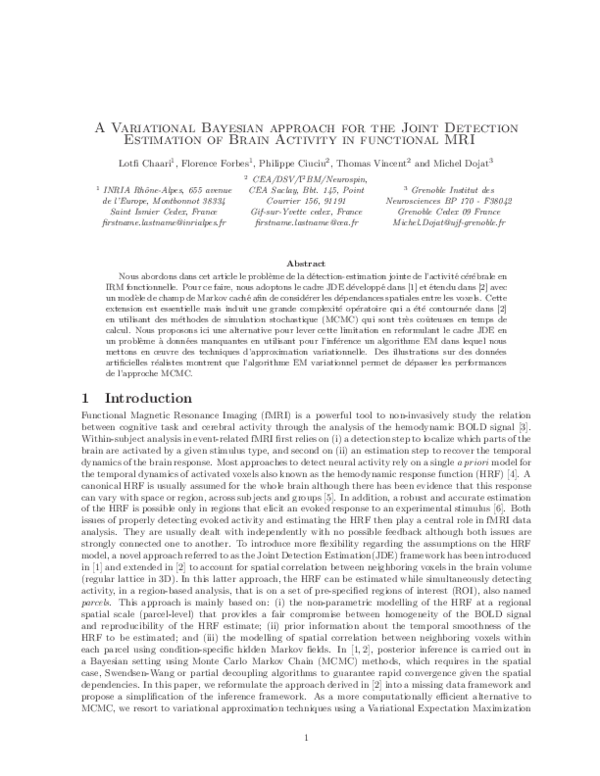 (PDF) A Variational Bayesian approach for the Joint Detection ...