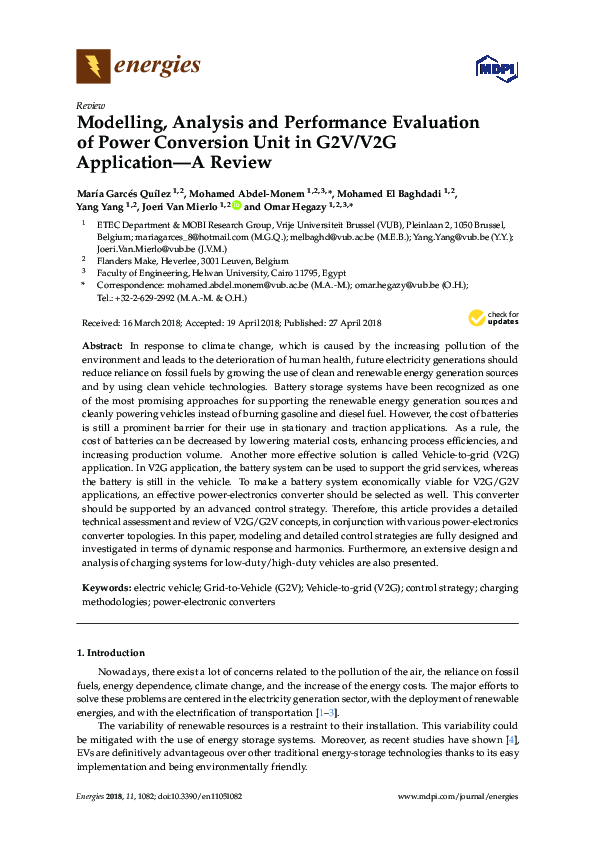 (PDF) Modelling, Analysis and Performance Evaluation of Power ...