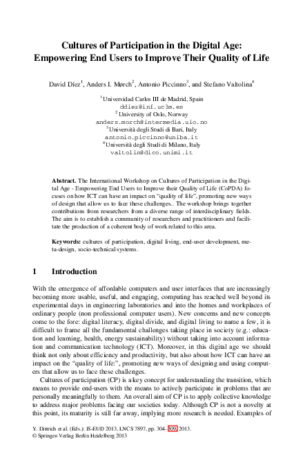 (PDF) Culture of Participation in the Digital Age Empowering End User ...