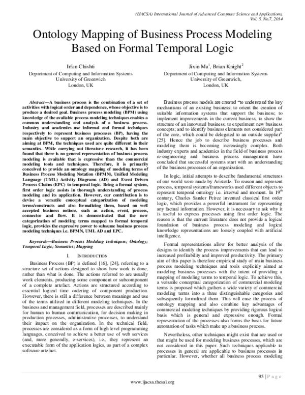 (PDF) Ontology Mapping of Business Process Modeling Based on Formal ...