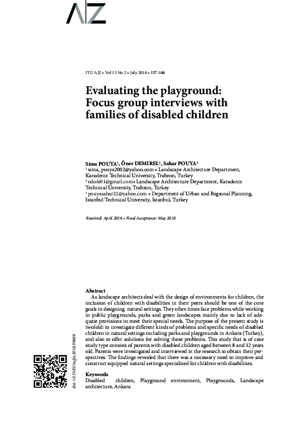 (PDF) Evaluating the playground: Focus group interviews with families ...