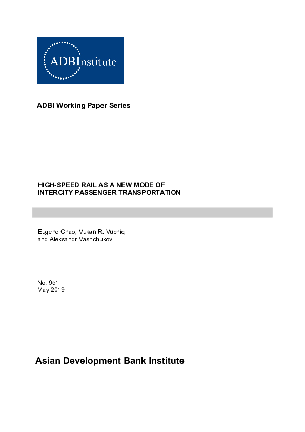 (PDF) High-Speed Rail as a New Mode of Intercity Passenger Transportation
