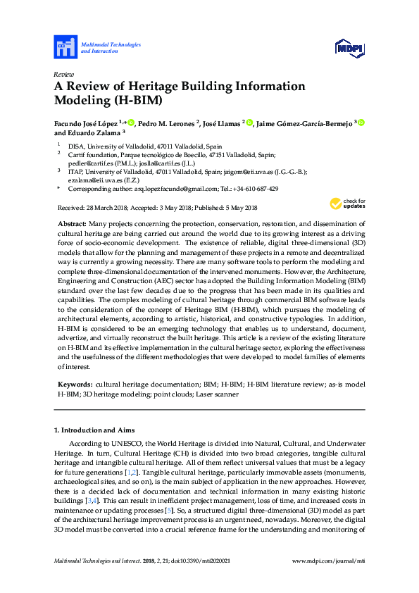 (PDF) A Review of Heritage Building Information Modeling (H-BIM)