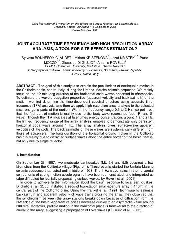 (PDF) Joint Accurate Time-Frequency and High-Resolution Array Analysis ...