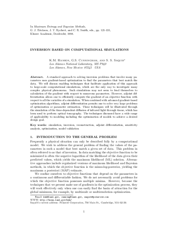 (PDF) Maximum entropy and Bayesian methods