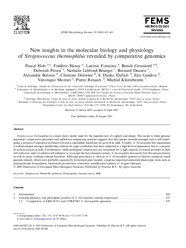 (PDF) New insights in the molecular biology and physiology of ...