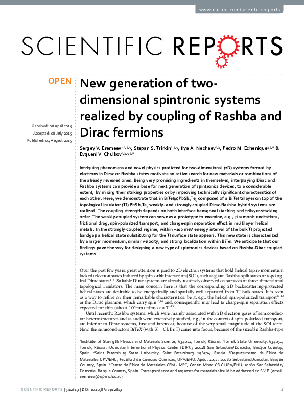 (PDF) New generation of two-dimensional spintronic systems realized by ...