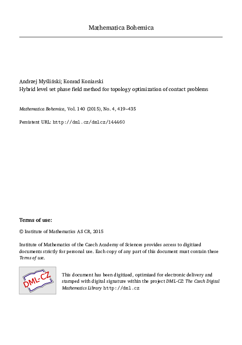 (PDF) Hybrid level set phase field method for topology optimization of ...