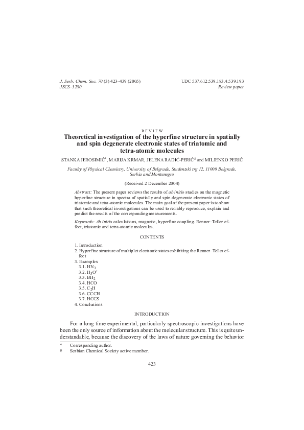 (PDF) Theoretical investigation of the hyperfine structure in spatially ...