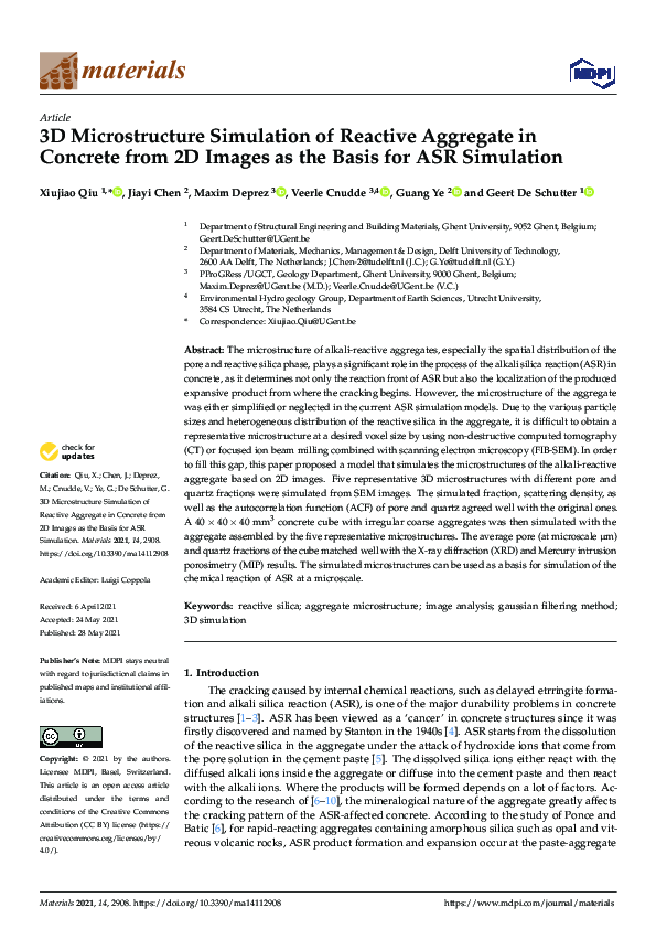(PDF) 3D Microstructure Simulation of Reactive Aggregate in Concrete ...