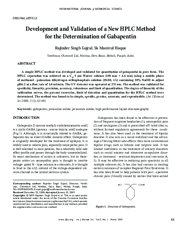 (PDF) Development and Validation of a New HPLC Method for the ...