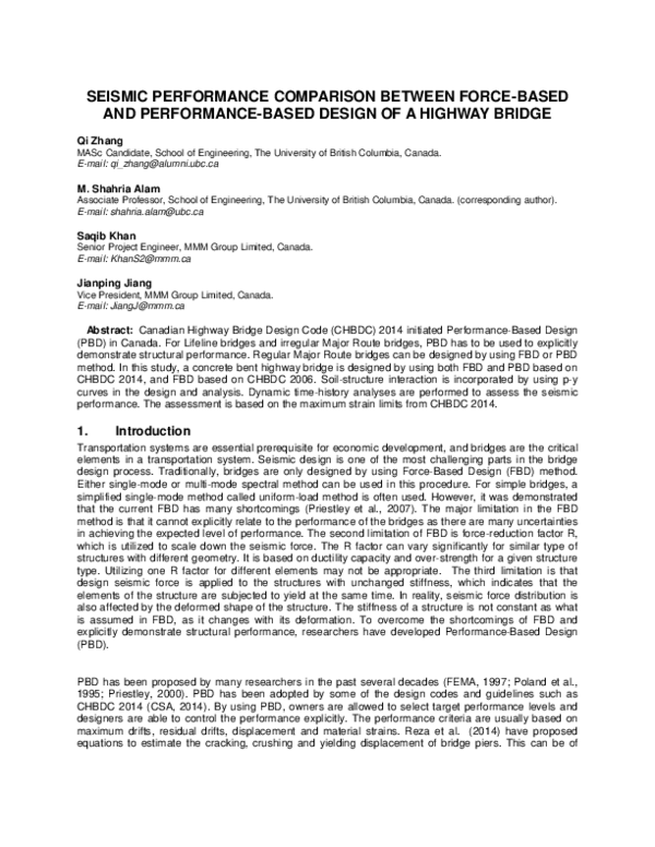 (PDF) Seismic performance comparison between forcebased and