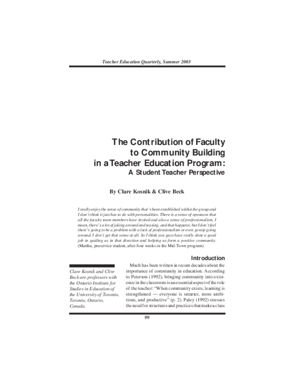 pdf-the-contribution-of-faculty-to-community-building-in-a-teacher